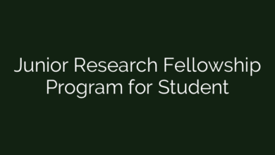 Junior Research Fellowship Program for Student