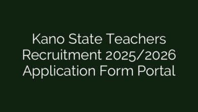 Kano State Teachers Recruitment 2025/2026 Application Form Portal