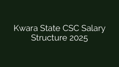 Kwara State CSC Salary Structure 2025