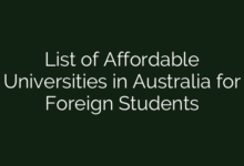 List of Affordable Universities in Australia for Foreign Students