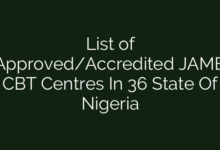 List of Approved/Accredited JAMB CBT Centres In 36 State Of Nigeria