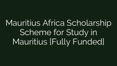Mauritius Africa Scholarship Scheme for Study in Mauritius [Fully Funded]