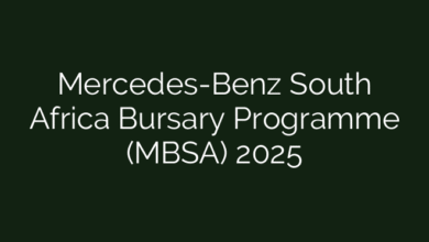 Mercedes-Benz South Africa Bursary Programme (MBSA) 2025