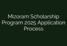 Mizoram Scholarship Program 2025 Application Process