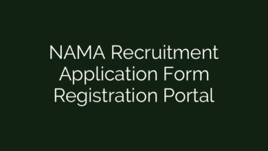 NAMA Recruitment Application Form Registration Portal