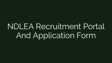 NDLEA Recruitment Portal And Application Form