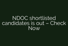 NDOC shortlisted candidates is out – Check Now