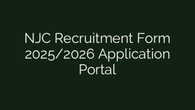 NJC Recruitment Form 2025/2026 Application Portal