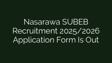 Nasarawa SUBEB Recruitment 2025/2026 Application Form Is Out