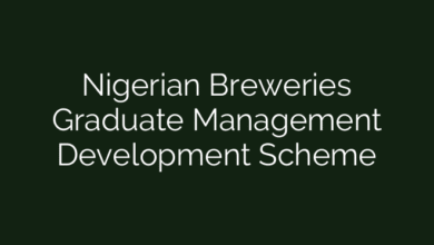 Nigerian Breweries Graduate Management Development Scheme