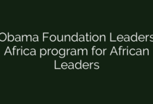 Obama Foundation Leaders Africa program for African Leaders