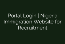 Portal Login | Nigeria Immigration Website for Recruitment