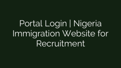 Portal Login | Nigeria Immigration Website for Recruitment