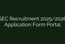 SEC Recruitment 2025/2026 Application Form Portal