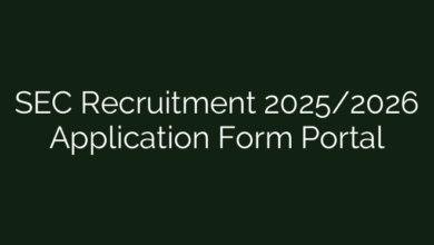 SEC Recruitment 2025/2026 Application Form Portal