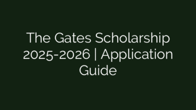 The Gates Scholarship 2025-2026 | Application Guide