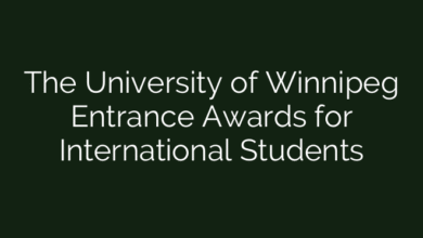 The University of Winnipeg Entrance Awards for International Students