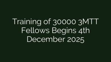 Training of 30000 3MTT Fellows Begins 4th December 2025