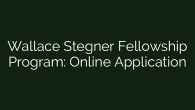 Wallace Stegner Fellowship Program: Online Application