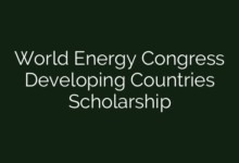 World Energy Congress Developing Countries Scholarship